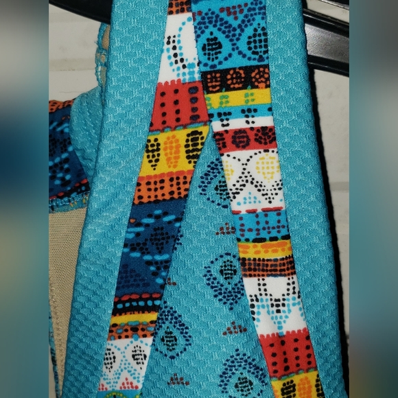 Plus Bra Size 38DDD Lane Bryant Plunging Neckline One Piece Swimsuit Swim New - Picture 4 of 6